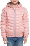 Rokka&rolla Kids' Ultra Light Quilt Packable Down Jacket In Sweet Pink