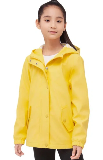 Rokka&rolla Kids' Waterproof Rain Coat Rubberized Jacket In Yellow