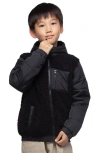 Rokka&rolla Kids' Windproof Fleece Jacket In Black