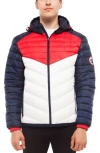 Rokka&rolla Lightweight Quilted Hooded Puffer Jacket In Black