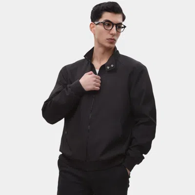 Rokka&rolla Men's Bomber Jacket Full Zip Windbreaker In Black