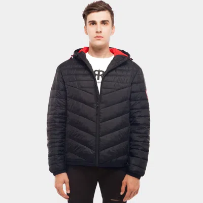 Rokka&rolla Men's Light Puffer Jacket Coat In Black