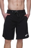 ROKKA&ROLLA ROKKA&ROLLA QUICK-DRY STRETCH SWIM TRUNKS WITH ADJUSTABLE WAISTBAND