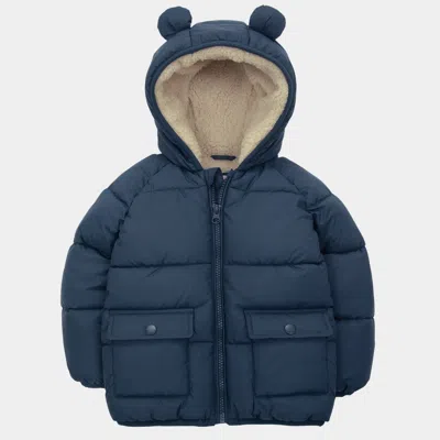 Rokka&rolla Kids' Toddler Baby Boys' Borg Lined Puffer Coat Infant Jacket In Blue