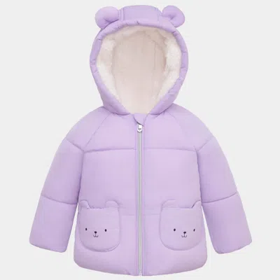Rokka&rolla Kids' Toddler Baby Girls' Borg Lined Puffer Coat Infant Jacket In Purple