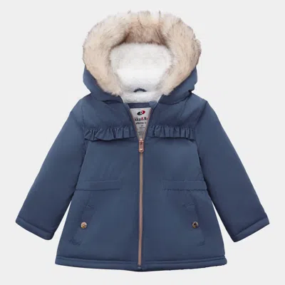 Rokka&rolla Toddler Baby Girls' Fleece Lined Parka Jacket Kids Coat In Blue