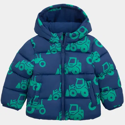 Rokka&rolla Toddler Boys' Car Pattern Coat Kids' Fleece Lined Jacket In Blue