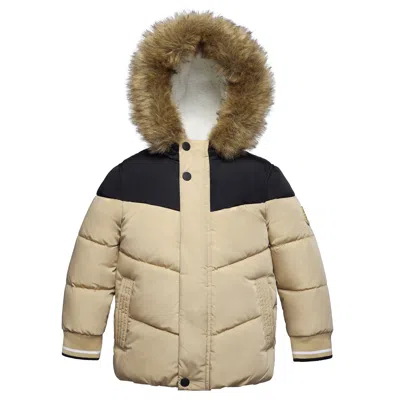Rokka&rolla Toddler Boys' Fleece Lined Winter Coat Kids' Jacket In Green