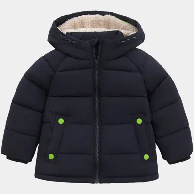 Rokka&rolla Toddler Boys' Stand Collar Coat Borg Lined Kids' Jacket In Black