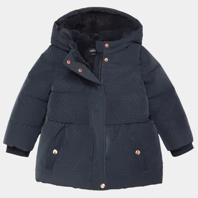 Rokka&rolla Toddler Girls' Starlight Winter Coat Mini Fur Lined Kids Jacket In Blue