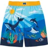 Rokka&rolla Toddler Swim Trunks With Mesh Lining Upf 50+ In Under The Sea