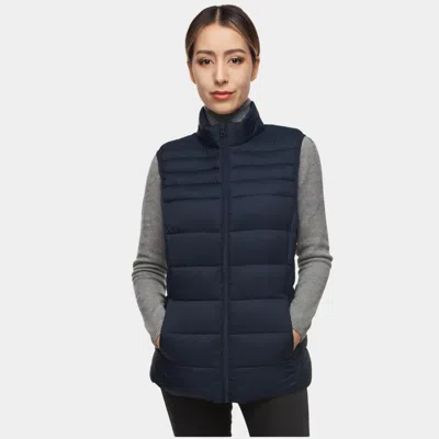 Rokka&rolla Women's Quilted Puffer Vest In Blue