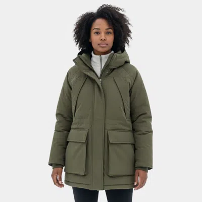 Rokka&rolla Women's Urban Explorer Parka Jacket Winter Coat In Green