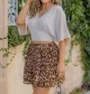 Rokoko Leopard Chiffon Pleated Skirt In Leopard Print