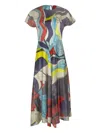 Roksanda Abstract-print Asymmetric Dress In Multi