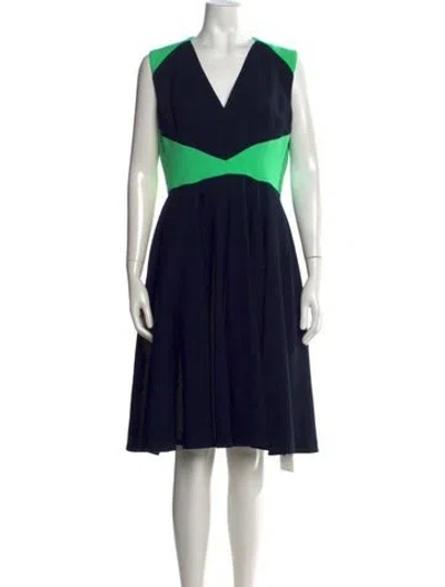 Pre-owned Roksanda Acetate Midi Length Dress In Black