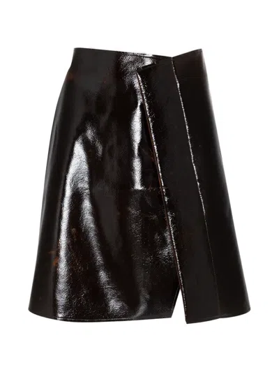 Roksanda Adil Wrap-style Mini Skirt In Brown