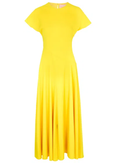 Roksanda Adriana Midi Dress In Yellow