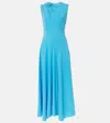 Roksanda Alma Knotted Crepe Midi Dress In Blue