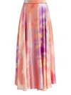 Roksanda Ameera Printed Satin Maxi Skirt In Orange