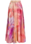Roksanda Ameera Printed Satin Maxi Skirt In Multicoloured 1