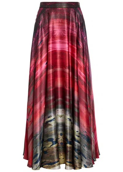 Roksanda Ameera Printed Silk Skirt In Multi