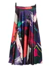 Roksanda Ameera Printed Silk-satin Midi Skirt In Multi