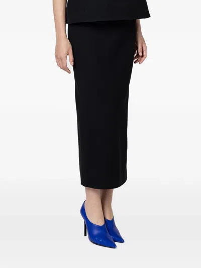 Roksanda Amel Contrast-panel Mid-length Skirt In Black