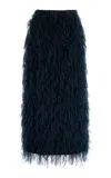 Roksanda Arion Feather Fil Coupe Skirt In Navy