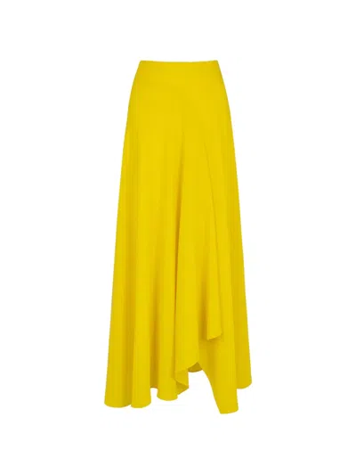 Roksanda Asha Asymmetric Skirt In Yellow