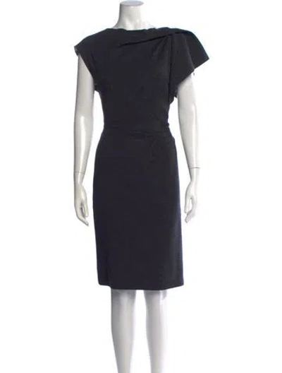 Pre-owned Roksanda Asymmetrical Knee-length Dress In Black
