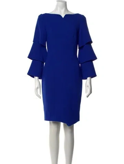 Pre-owned Roksanda Asymmetrical Knee-length Dress In Blue