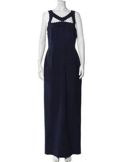 Pre-owned Roksanda Asymmetrical Long Dress In Blue