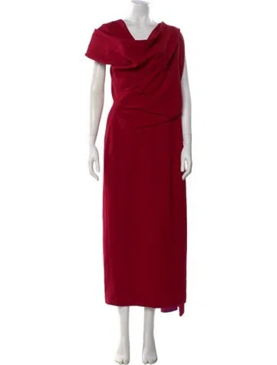 Pre-owned Roksanda Asymmetrical Long Dress In Red