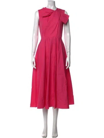 Pre-owned Roksanda Asymmetrical Midi Length Dress In Blue/pink