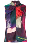 Roksanda Ava Printed Silk-satin Top