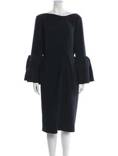 Pre-owned Roksanda Bateau Neckline Knee-length Dress In Black