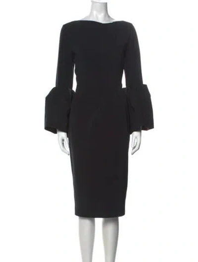 Pre-owned Roksanda Bateau Neckline Knee-length Dress In Black