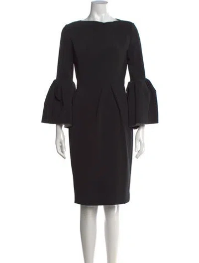 Pre-owned Roksanda Bateau Neckline Knee-length Dress In Black