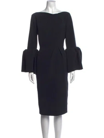 Pre-owned Roksanda Bateau Neckline Knee-length Dress In Black