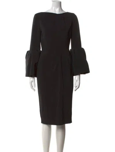 Pre-owned Roksanda Bateau Neckline Knee-length Dress In Black