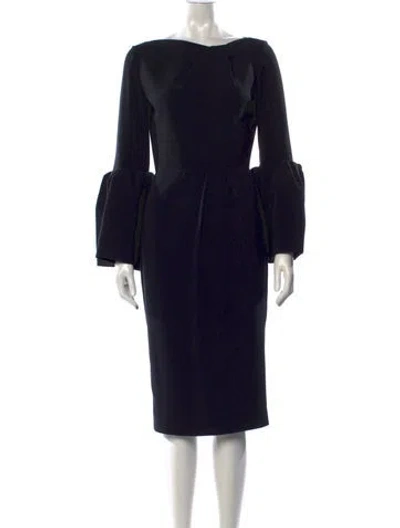 Pre-owned Roksanda Bateau Neckline Knee-length Dress In Black