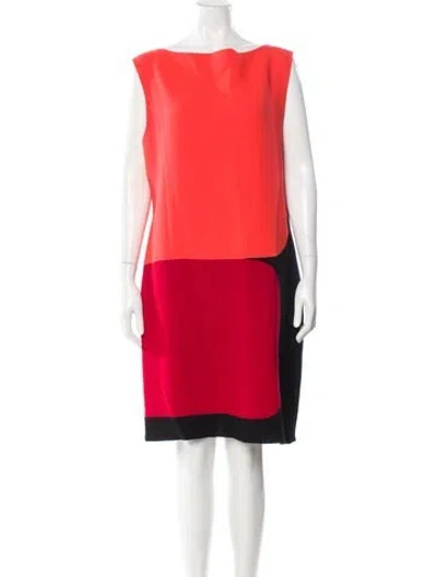 Pre-owned Roksanda Bateau Neckline Knee-length Dress In Orange