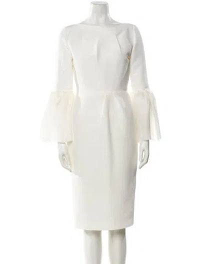 Pre-owned Roksanda Bateau Neckline Knee-length Dress W/ Tags In Neutral