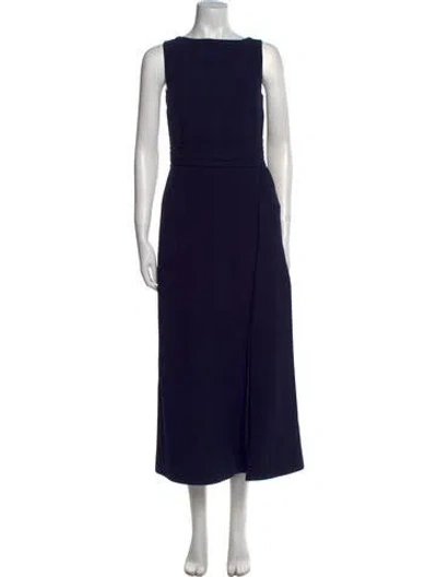 Pre-owned Roksanda Bateau Neckline Long Dress In Blue