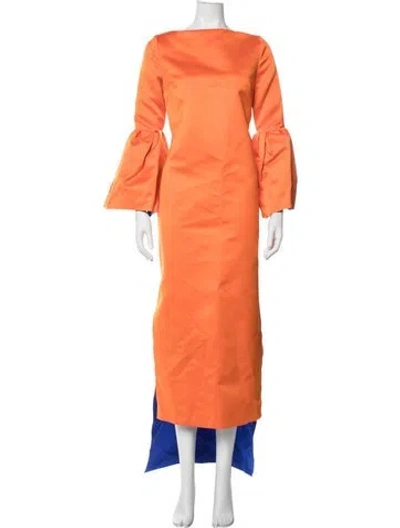 Pre-owned Roksanda Bateau Neckline Long Dress In Orange