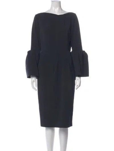 Pre-owned Roksanda Bateau Neckline Midi Length Dress In Gray