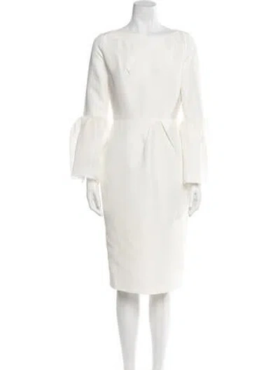 Pre-owned Roksanda Bateau Neckline Midi Length Dress W/ Tags In Neutral