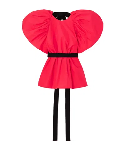 Roksanda Belted Taffeta Top In Pink