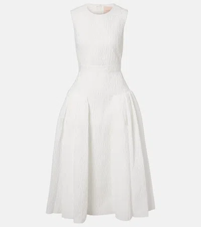 Roksanda Bridal Aya Cloqué Midi Dress In White